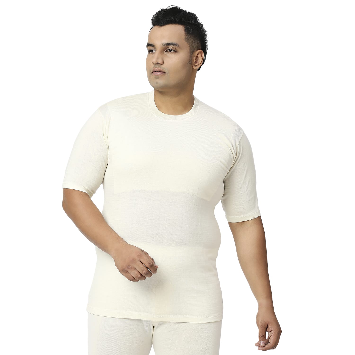 Pure Wool Half Sleeves Double Chest Vest - Image 5