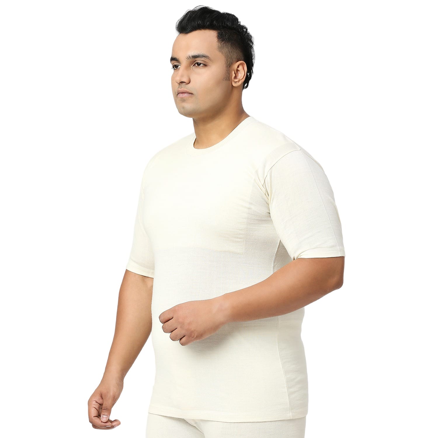 Pure Wool Half Sleeves Double Chest Vest - Image 6