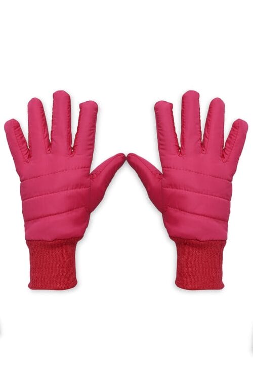 Female Nylon Water Resistant Ribbed Gloves