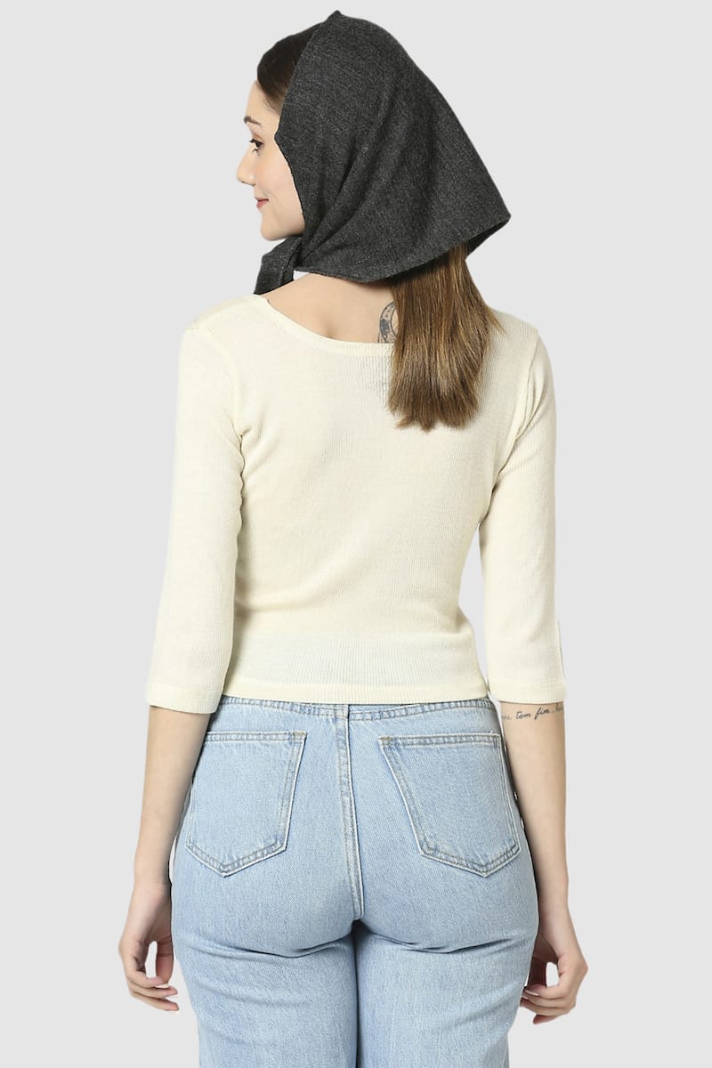 Female Pure Wool Head Scarf - Image 2