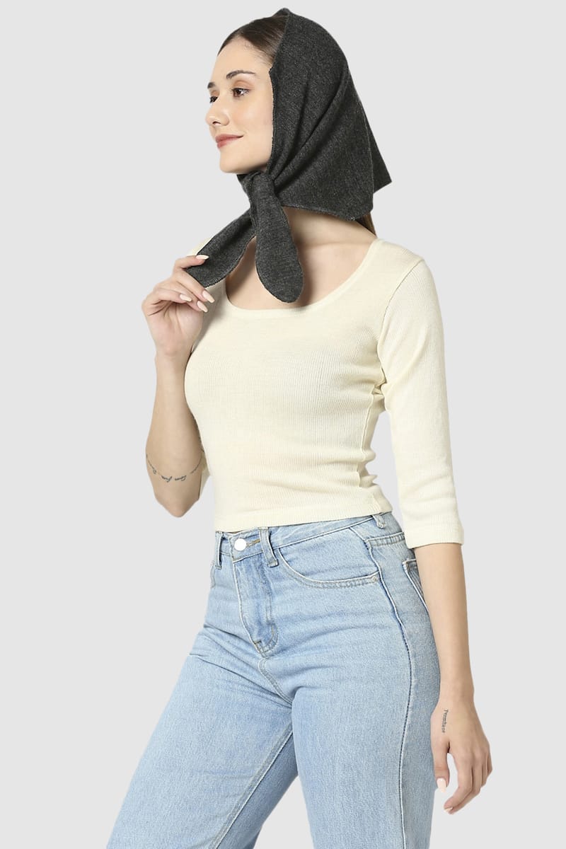 Female Pure Wool Head Scarf - Image 3