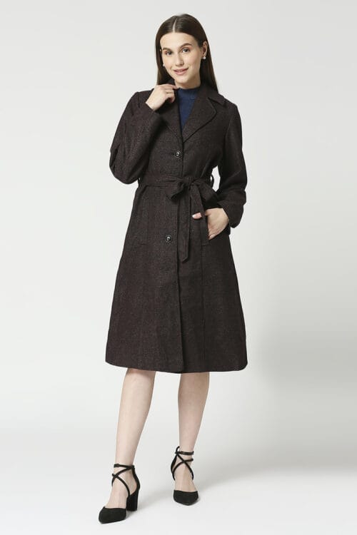 Pure Wool Detatchable Hoodie Overcoat